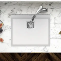 Clearwater Capri 1 Bowl Granite Composite Inset/Undermount Kitchen Sink - 505 x 405mm