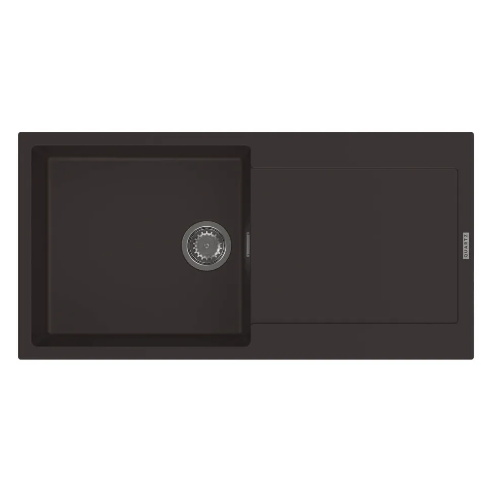 Clearwater Carina 1 Bowl Granite Composite Sink & Waste with Reversible Drainer - 1000 x 500mm