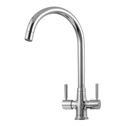 Clearwater Davina Twin Lever Mono Sink Mixer with Swivel Spout