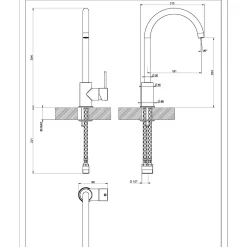 Clearwater Elara WRAS Approved Single Lever Mono Kitchen Mixer Tap with Granite Colour Matching Finish