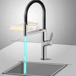 Clearwater Galex Motion WRAS Approved Touchless Single Lever Mono Pull Out Spray Kitchen Mixer