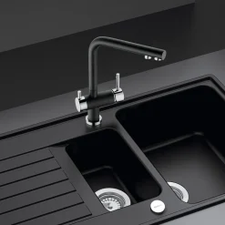 Clearwater Hydra Filtered Mono Kitchen Mixer with Ultrapure Cartridge – Chrome & Nero