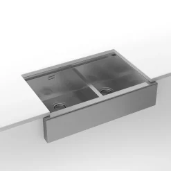 Clearwater Infinity Smart Butler 1.5 Bowl Brushed Stainless Steel Kitchen Sink & Waste - 800 x 510mm