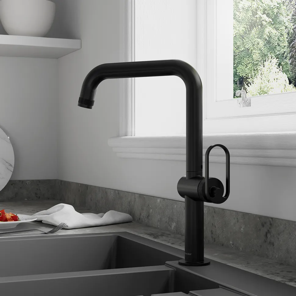 Clearwater Juno WRAS Approved Single Lever Industrial-Style Mono Kitchen Mixer Tap
