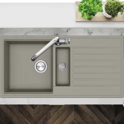 Clearwater Kameo Smart 1.5 Bowl Granite Composite Kitchen Sink - 1000 x 500mm