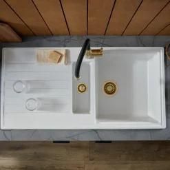 Clearwater Kameo Smart 1.5 Bowl Granite Composite Kitchen Sink - 1000 x 500mm