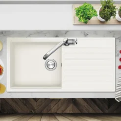 Clearwater Kameo Smart 1 Bowl Granite Composite Kitchen Sink - 1000 x 500mm