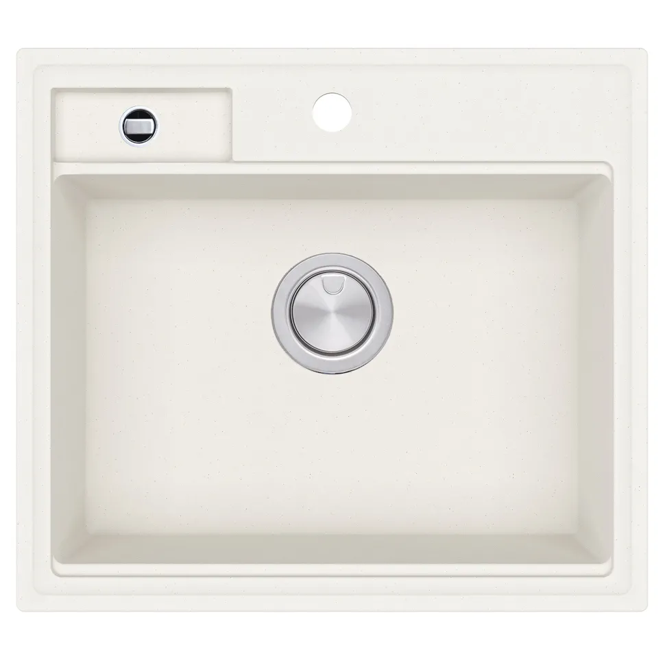 Clearwater Kameo-X Smart 1 Bowl Granite Composite Inset/Undermount Kitchen Sink & Waste Kit - 560 x 500mm