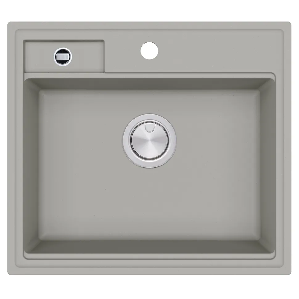 Clearwater Kameo-X Smart 1 Bowl Granite Composite Inset/Undermount Kitchen Sink & Waste Kit - 560 x 500mm
