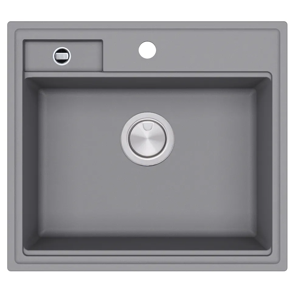 Clearwater Kameo-X Smart 1 Bowl Granite Composite Inset/Undermount Kitchen Sink & Waste Kit - 560 x 500mm