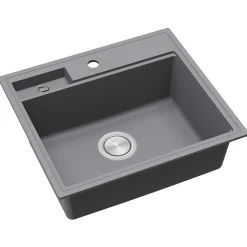 Clearwater Kameo-X Smart 1 Bowl Granite Composite Inset/Undermount Kitchen Sink & Waste Kit - 560 x 500mm
