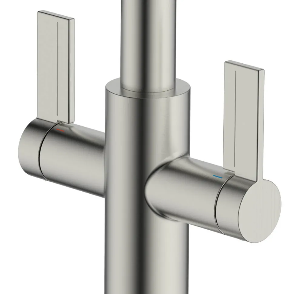 Clearwater Kira Twin Lever Mono Pull Out Spray Kitchen Mixer