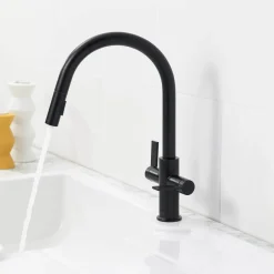 Clearwater Kira Twin Lever Mono Pull Out Spray Kitchen Mixer