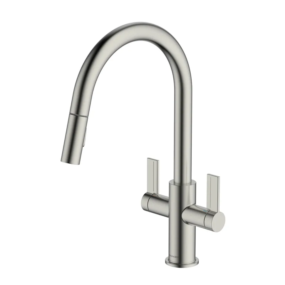 Clearwater Kira Twin Lever Mono Pull Out Spray Kitchen Mixer