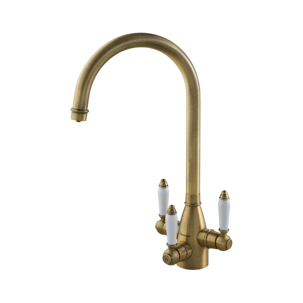 Clearwater Krypton Triple Lever Mono Kitchen Mixer and Cold Filtered Water Tap
