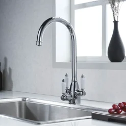 Clearwater Krypton Triple Lever Mono Kitchen Mixer and Cold Filtered Water Tap