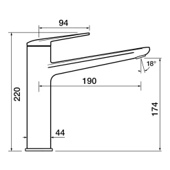Clearwater Levant Single Lever Mono Kitchen Mixer Tap
