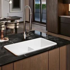 Clearwater Metro Ceramic Inset/Undermount Kitchen Sink - 796 x 462mm