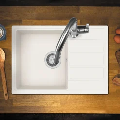 Clearwater Mio 1 Bowl Granite Composite Kitchen Sink - 620 x 440mm