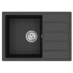 Clearwater Mio 1 Bowl Granite Composite Kitchen Sink - 620 x 440mm