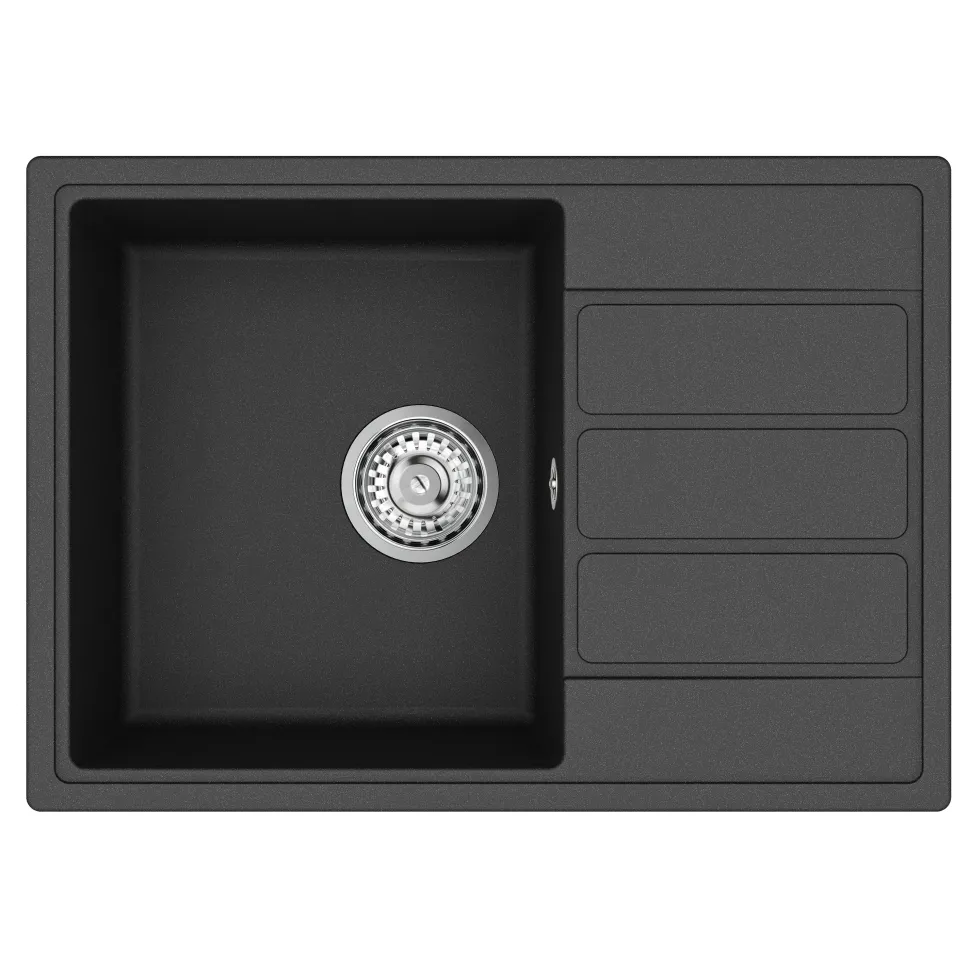 Clearwater Mio 1 Bowl Granite Composite Kitchen Sink - 620 x 440mm