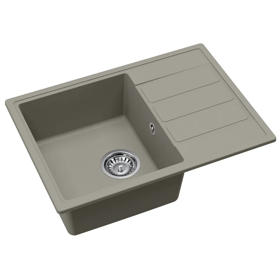 Clearwater Mio 1 Bowl Granite Composite Kitchen Sink - 620 x 440mm
