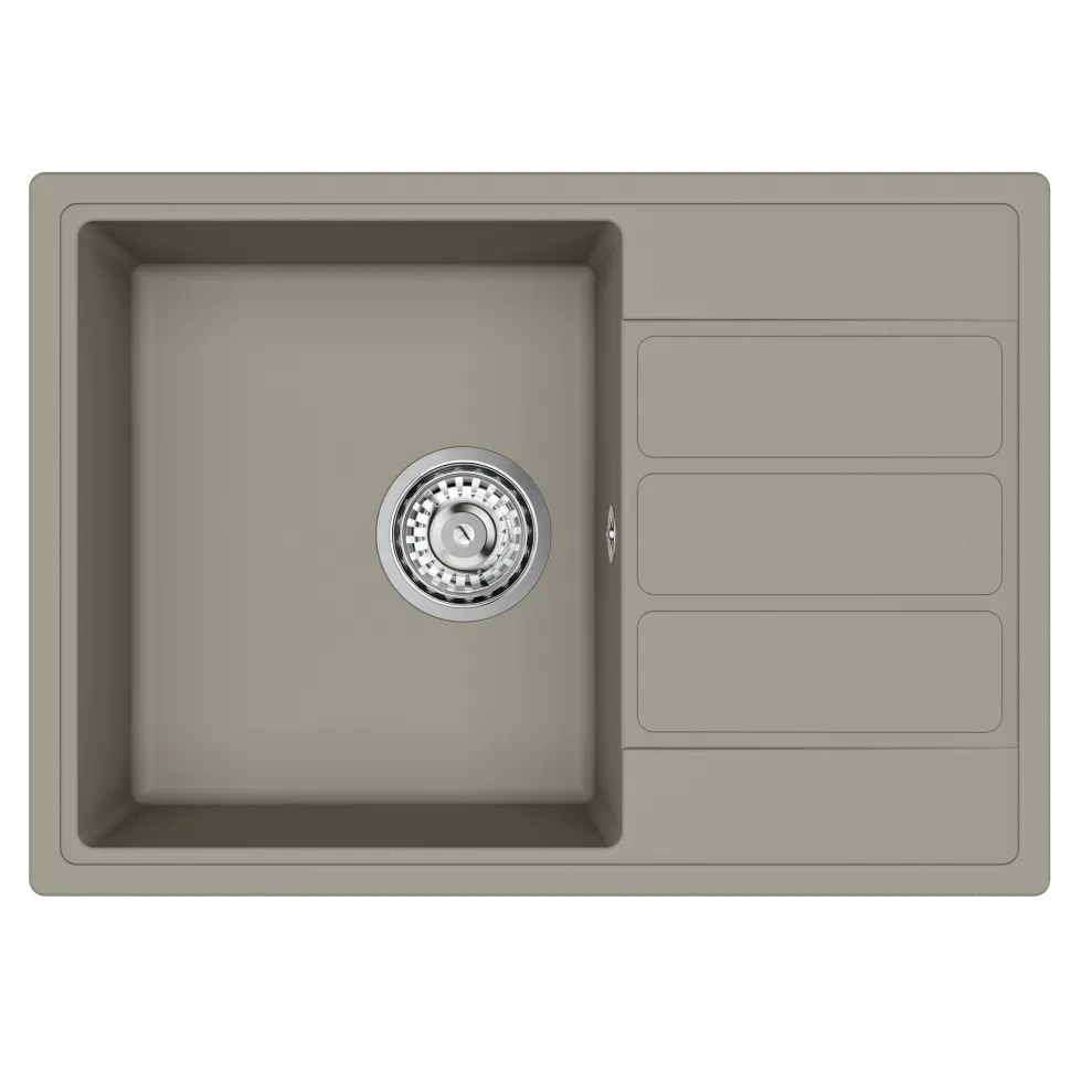 Clearwater Mio 1 Bowl Granite Composite Kitchen Sink - 620 x 440mm