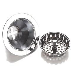 Clearwater 90mm Deluxe Basket Strainer Waste - Brushed Steel