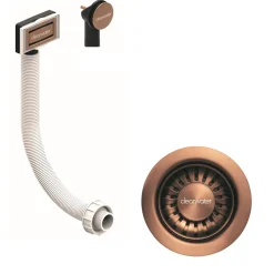 Clearwater 90mm Kitchen Basket Strainer Waste & Overflow