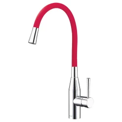 Clearwater Morpho Mono Kitchen Mixer with 'Flex & Stay' Spout - Polished Chrome & Choice of Hose Colour
