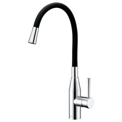 Clearwater Morpho Mono Kitchen Mixer with 'Flex & Stay' Spout - Polished Chrome & Choice of Hose Colour