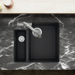 Clearwater Nova 1.5 Bowl Granite Composite Inset/Undermount Kitchen Sink - 557 x 500mm