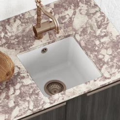 Clearwater Nova 1 Bowl Granite Composite Inset/Undermount Kitchen Sink - 380 x 380mm