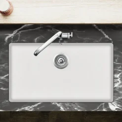 Clearwater Nova 1 Bowl Granite Composite Inset/Undermount Kitchen Sink - 810 x 480mm