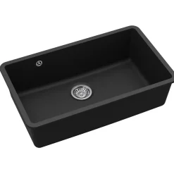 Clearwater Nova 1 Bowl Granite Composite Inset/Undermount Kitchen Sink - 810 x 480mm