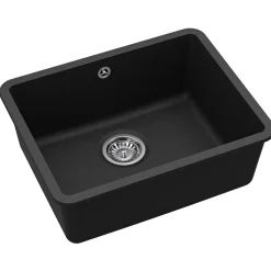Clearwater Nova 1 Bowl Granite Composite Inset/Undermount Kitchen Sink - 585 x 460mm