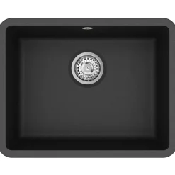 Clearwater Nova 1 Bowl Granite Composite Inset/Undermount Kitchen Sink - 585 x 460mm