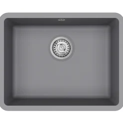 Clearwater Nova 1 Bowl Granite Composite Inset/Undermount Kitchen Sink - 585 x 460mm