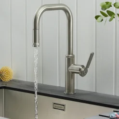 Clearwater Pioneer WRAS Approved Single Lever Industrial-Style Mono Pull Out Spray Kitchen Mixer Tap