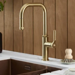 Clearwater Pioneer WRAS Approved Single Lever Industrial-Style Mono Pull Out Spray Kitchen Mixer Tap