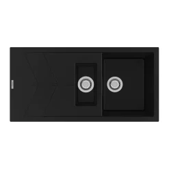 Clearwater Rio 1.5 Bowl Granite Composite Sink & Waste with Reversible Drainer - 1000 x 500mm