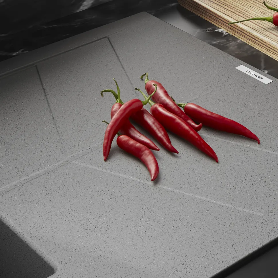 Clearwater Rio 1.5 Bowl Granite Composite Sink & Waste with Reversible Drainer - 1000 x 500mm