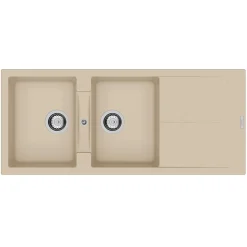 Clearwater Rio 2 Bowl Granite Composite Inset Kitchen Sink - 1160 x 500mm