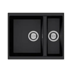 Clearwater Siena 1.5 Bowl Granite Composite Undermount Kitchen Sink & Waste - 555 x 460mm