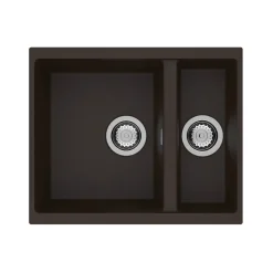 Clearwater Siena 1.5 Bowl Granite Composite Undermount Kitchen Sink & Waste - 555 x 460mm