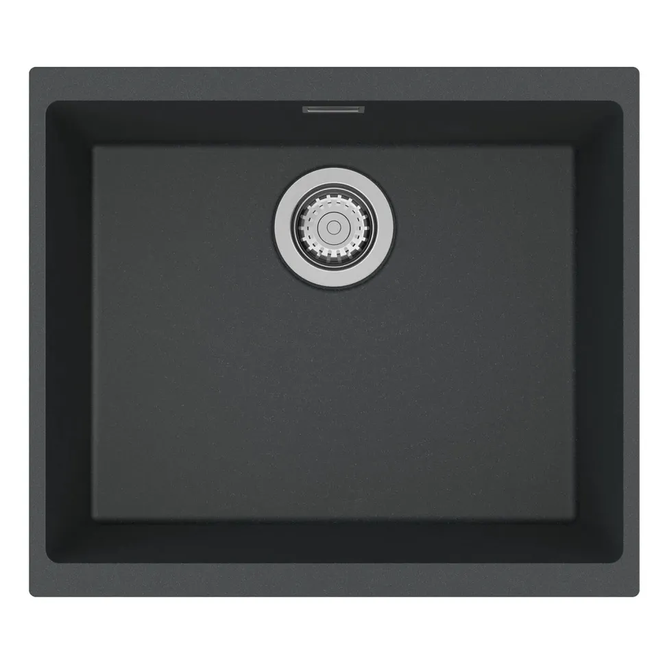 Clearwater Siena 1 Bowl Granite Composite Inset or Undermount Kitchen Sink & Waste - 530 x 460mm