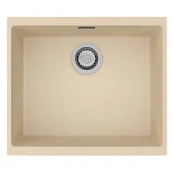 Clearwater Siena 1 Bowl Granite Composite Inset or Undermount Kitchen Sink & Waste - 530 x 460mm