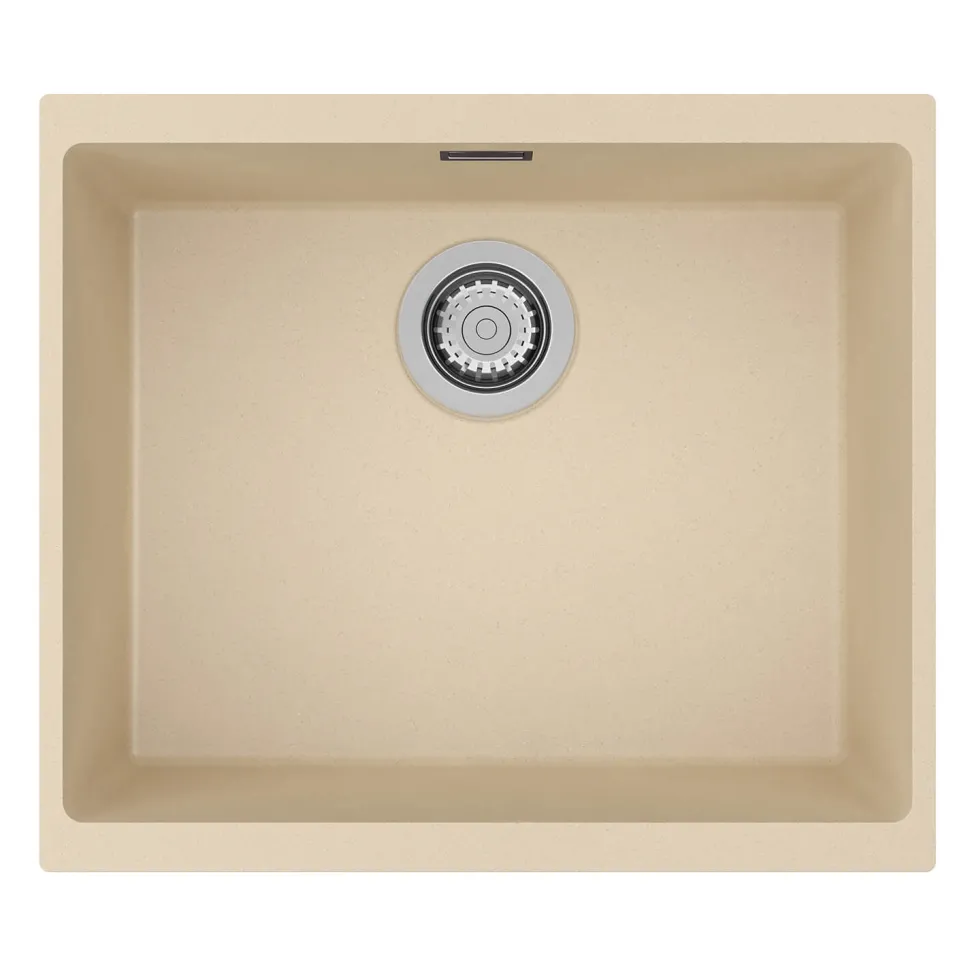 Clearwater Siena 1 Bowl Granite Composite Inset or Undermount Kitchen Sink & Waste - 530 x 460mm