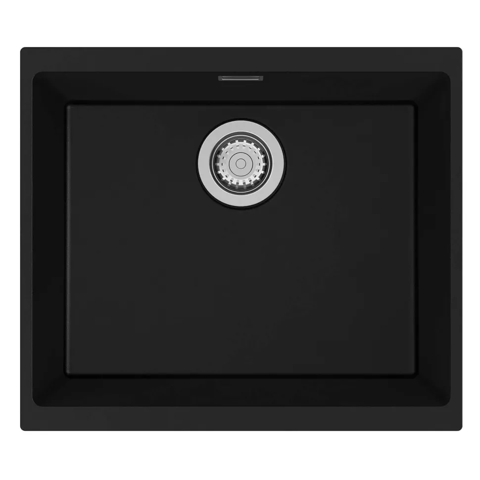 Clearwater Siena 1 Bowl Granite Composite Inset or Undermount Kitchen Sink & Waste - 530 x 460mm