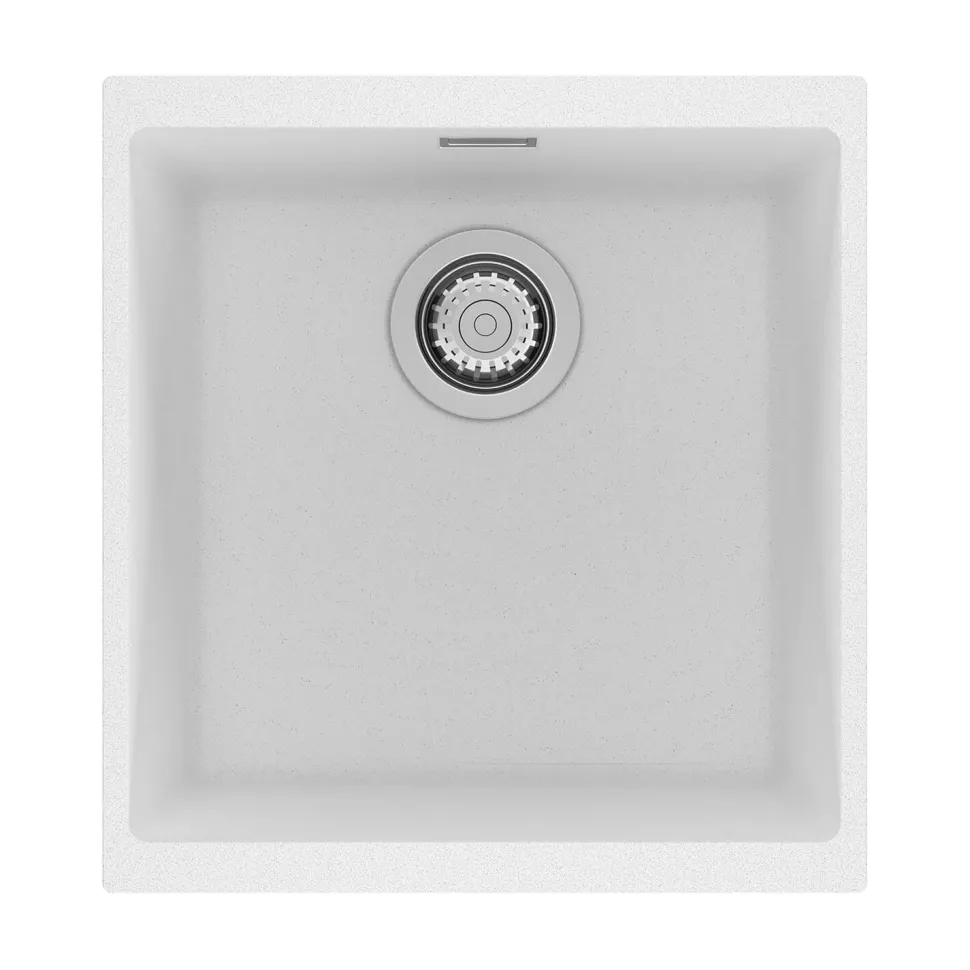 Clearwater Siena 1 Bowl Granite Composite Inset or Undermount Kitchen Sink & Waste - 430 x 460mm